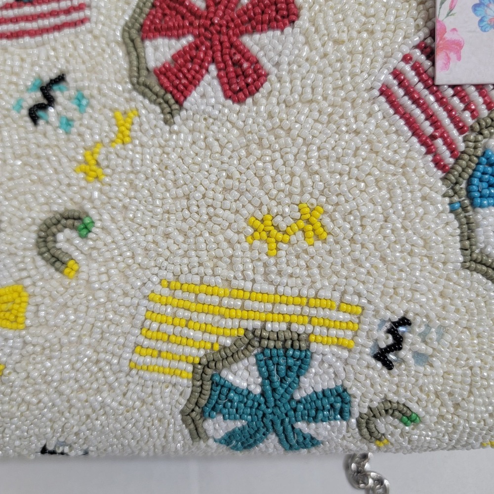 NWT Beaded Embellished Beach Ball Crossbody Shoulder Bag Purse TikTok Viral - Picture 5 of 9